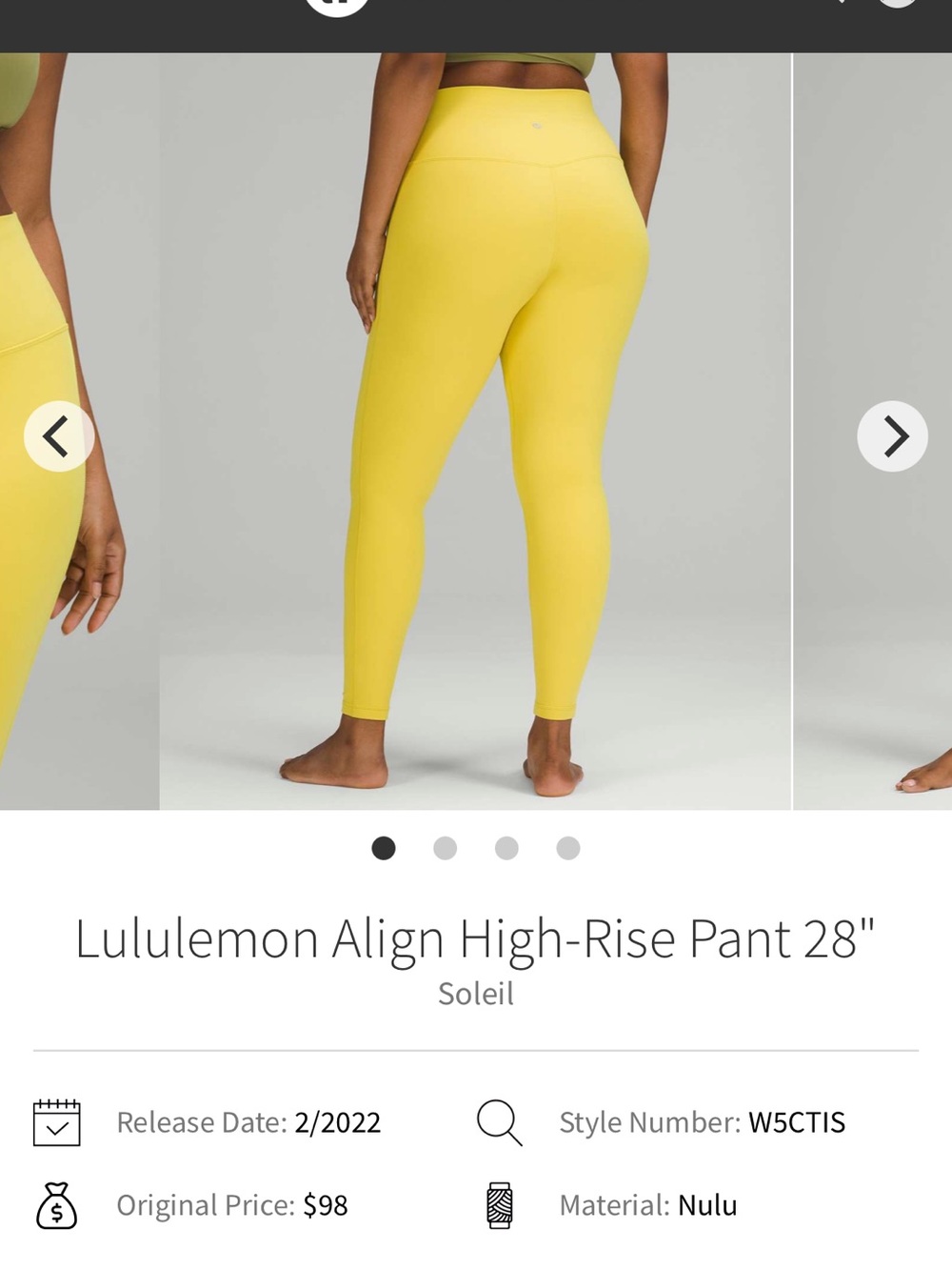 Lululemon Align High-Rise Pant 28"
Soleil